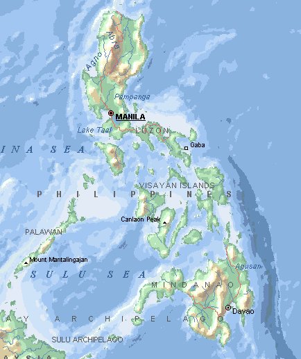 Map of the Philippines.